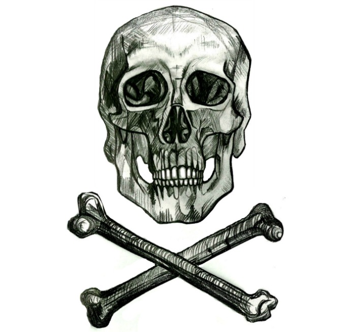 skull and crossbones square